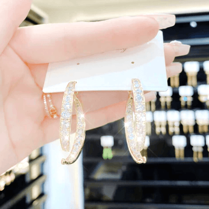 Cross Curved Earrings